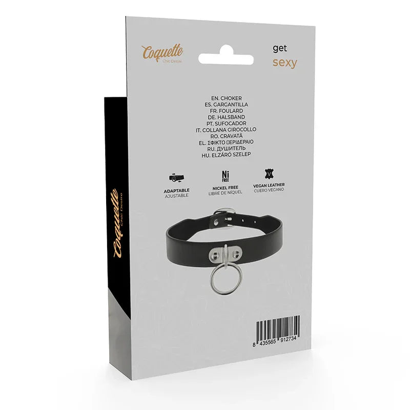 COQUETTE CHIC DESIRE - COLLAR CUERO VEGANO ACCESORIO WOMAN FETISH - Nuvica