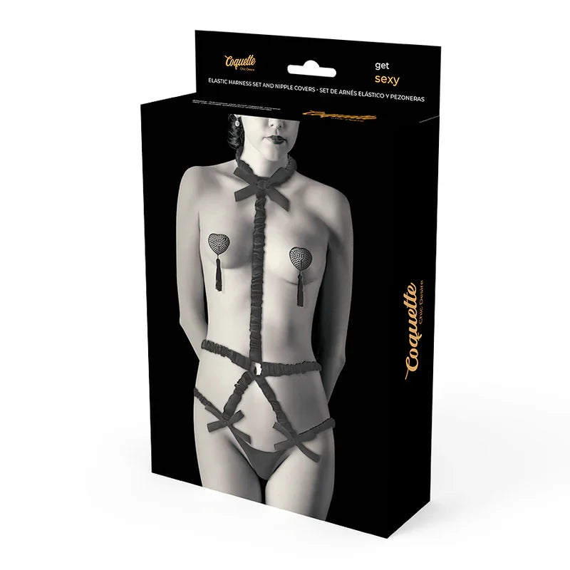 COQUETTE CHIC DESIRE - LINGERIE SET CON PEZONERAS DELUXE - Nuvica