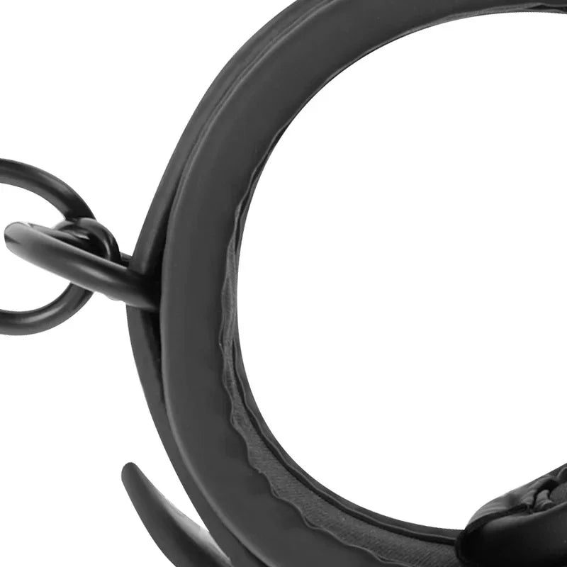 FETISH SUBMISSIVE - POSICIÓN PIERNAS ABIERTAS CON ESPOSAS CON FORRO DE NEOPRENO - Nuvica