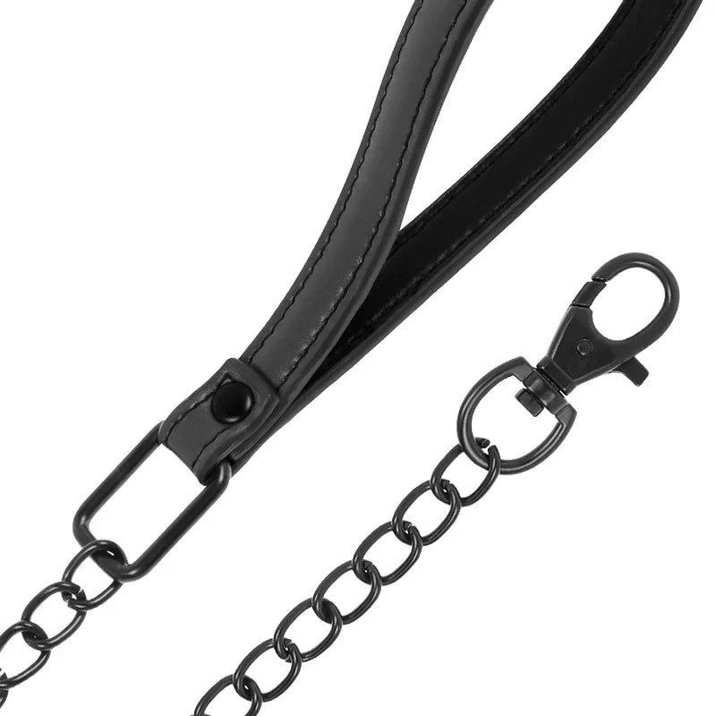 FETISH SUBMISSIVE - COLLAR CON CADENA CON FORRO DE NEOPRENO - Nuvica