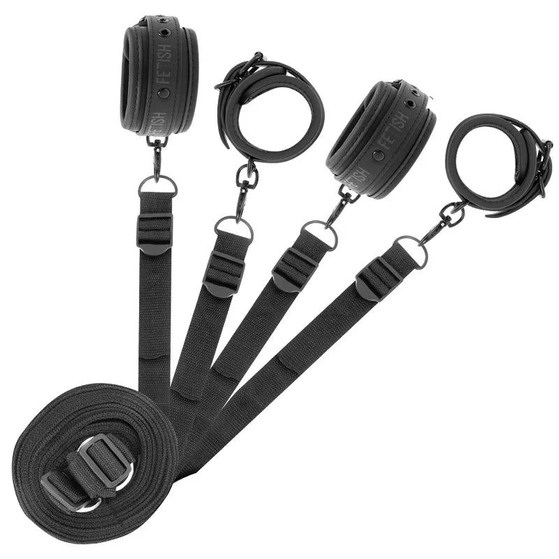 FETISH SUBMISSIVE - SET DE ESPOSAS Y ATADURAS CON FORRO DE NEOPRENO - Nuvica