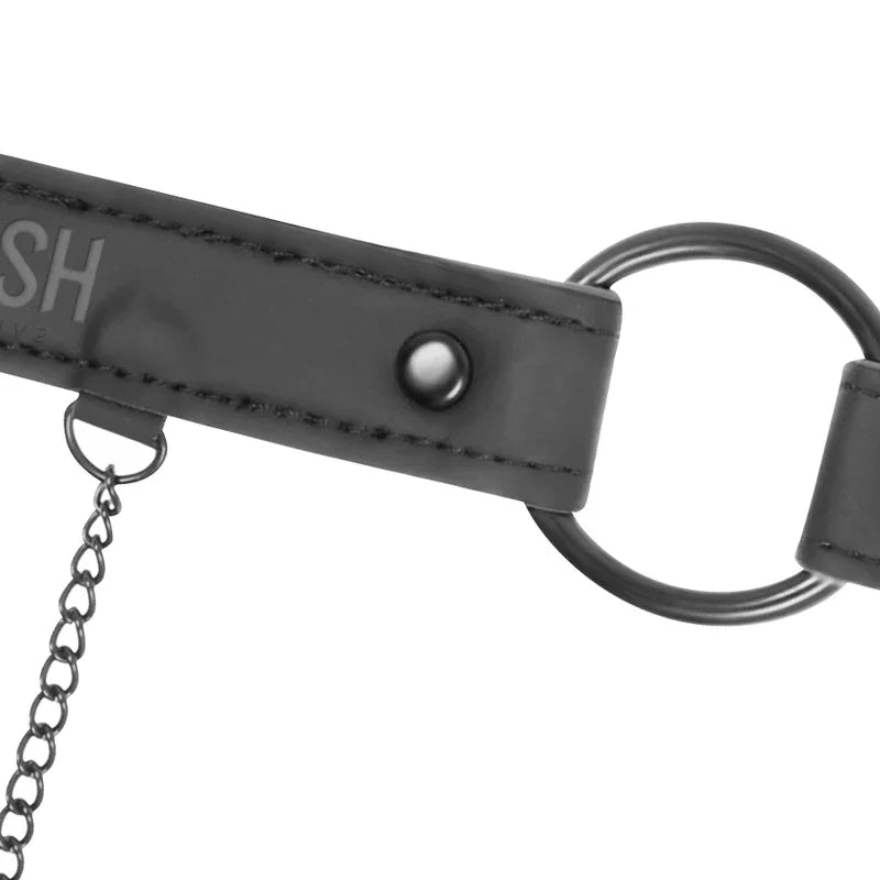 FETISH SUBMISSIVE - ANILLA MORDAZA CON PINZAS PARA PEZONES - Nuvica
