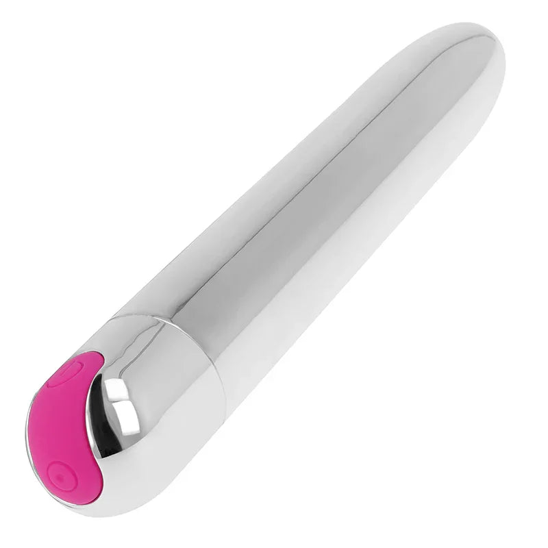 OHMAMA - VIBRADOR SILVER RECARGABLE 10 MODOS 18.5 CM - Nuvica