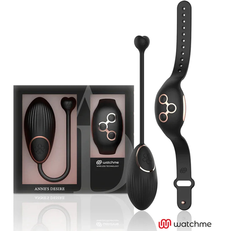 ANNE'S DESIRE - HUEVO CONTROL REMOTO TECNOLOGÍA WATCHME NEGRO/GOLD - Nuvica