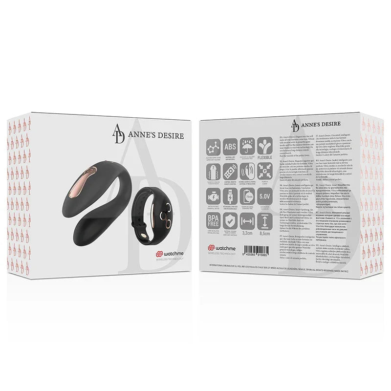 ANNE'S DESIRE - DUAL PLEASURE TECNOLOGÍA WATCHME NEGRO/GOLD - Nuvica