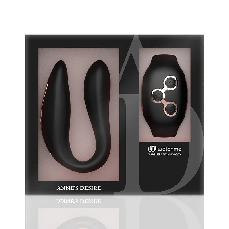ANNE'S DESIRE - DUAL PLEASURE TECNOLOGÍA WATCHME NEGRO/GOLD - Nuvica