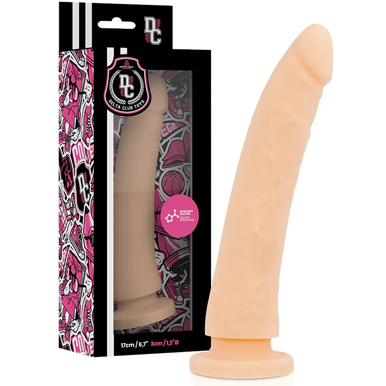 DELTA CLUB - DILDO REALISTA NATURAL SILICONA MEDICA 17 CM -O- 3 CM - Nuvica