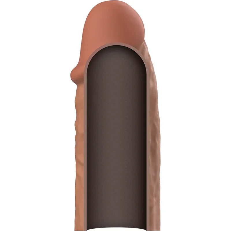 VIRILXL - EXTENSIÓN DE PENE LIQUID SILICONE V3 MARRÓN - Nuvica