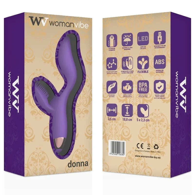 WOMANVIBE - DONNA VIBRADOR SILICONA RECARGABLE - Nuvica