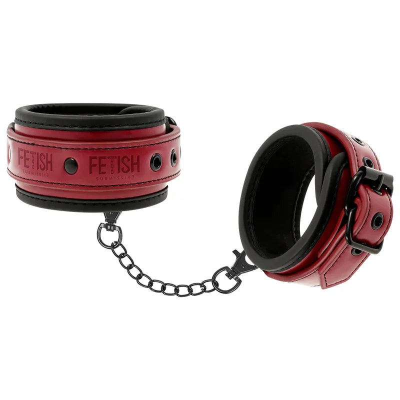 FETISH SUBMISSIVE DARK ROOM - ESPOSAS TOBILLOS CUERO VEGANO CON FORRO DE NEOPRENO - Nuvica