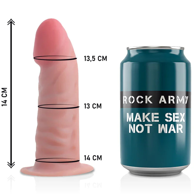 ROCKARMY - ARNES + DUAL DENSITY TIGER DILDO REALISTA 14 CM -O- 4.46 CM - Nuvica