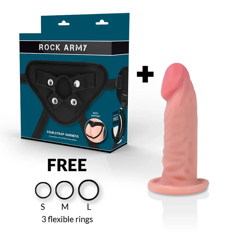 ROCKARMY - ARNES + DUAL DENSITY TIGER DILDO REALISTA 14 CM -O- 4.46 CM - Nuvica