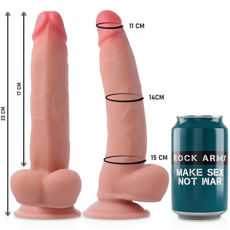 ROCKARMY - ARNÉS + DUAL DENSITY LEOPARD DILDO REALISTA 23 CM -O- 4.77 CM - Nuvica