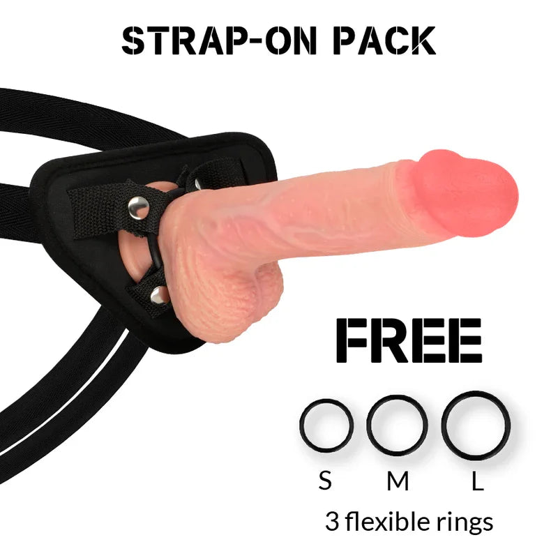 ROCKARMY - ARNÉS + LIQUID SILICONE DILDO PREMIUM SPITFIRE 21 CM -O- 4.62 CM - Nuvica