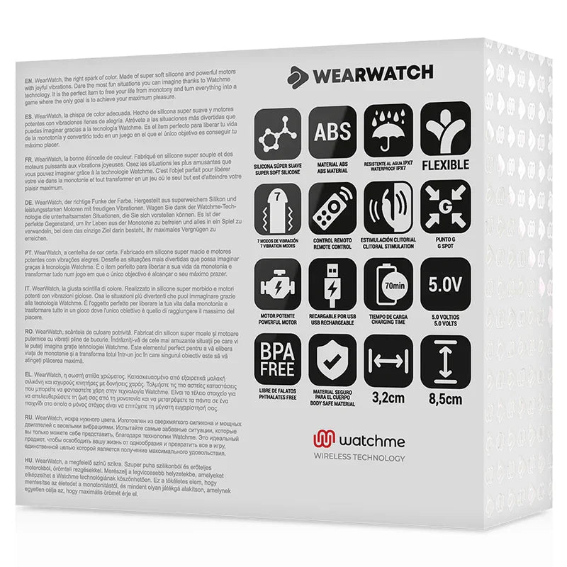 WEARWATCH - VIBRADOR DUAL TECHNOLOGY WATCHME AGUA MARINA / NÍVEO - Nuvica
