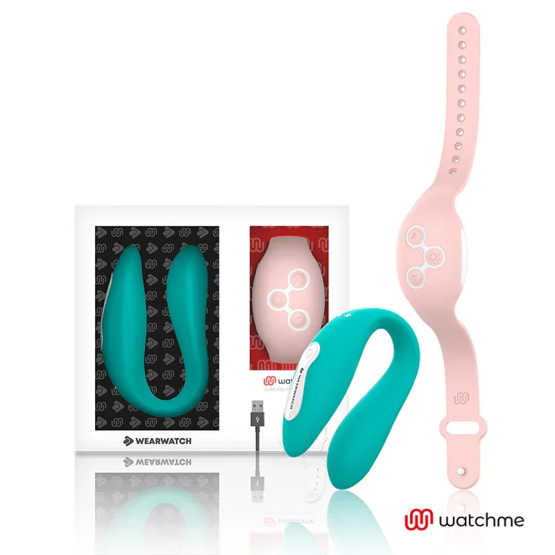 WEARWATCH - VIBRADOR DUAL TECHNOLOGY WATCHME AGUA MARINA / ROSA - Nuvica