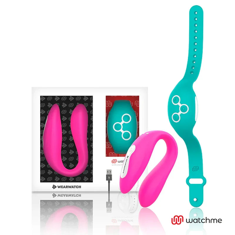 WEARWATCH - VIBRADOR DUAL TECHNOLOGY WATCHME FUCSIA / AGUA MARINA - Nuvica