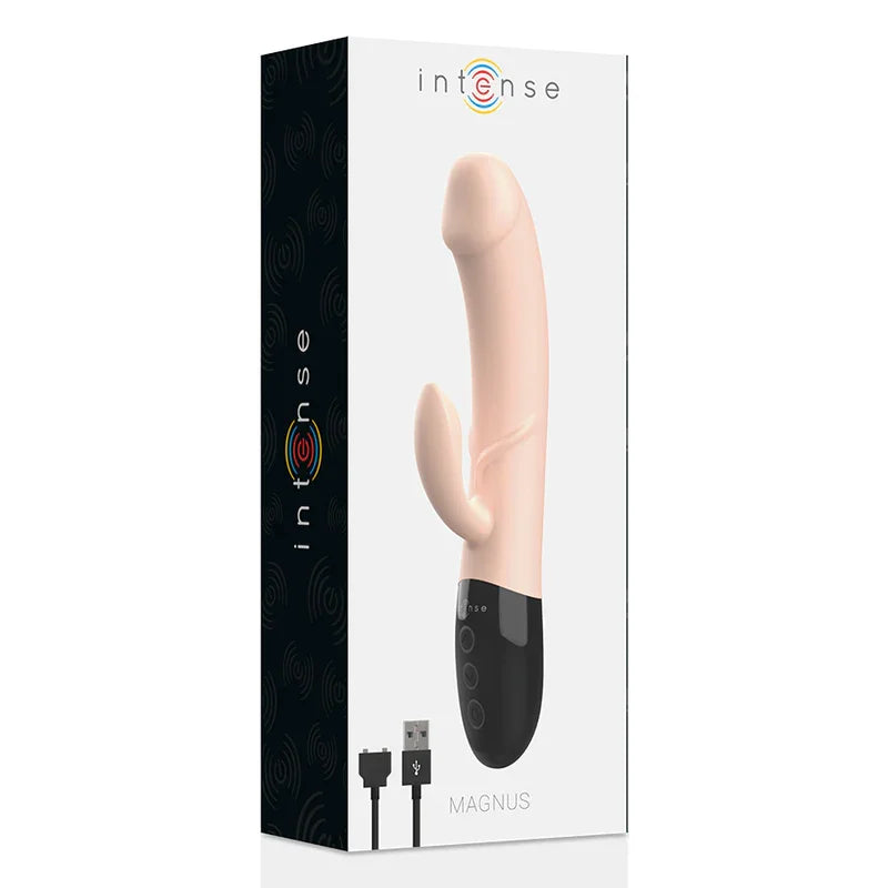 INTENSE - MAGNUS VIBRADOR RECARGABLE DUAL NATURAL - Nuvica