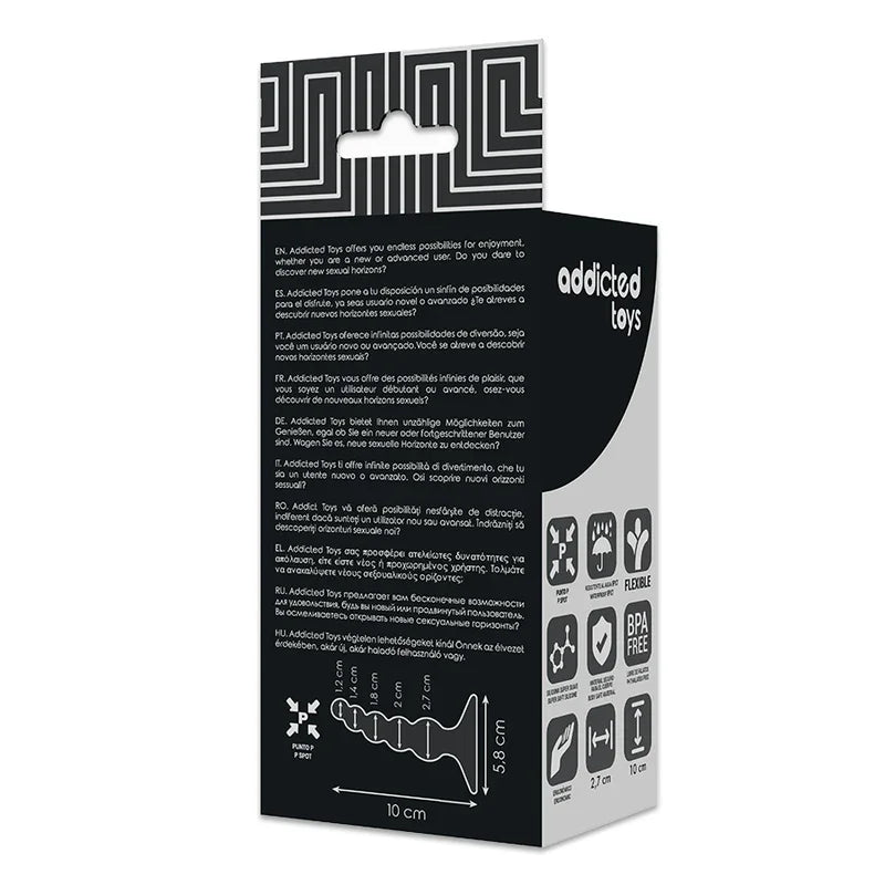 ADDICTED TOYS - ANAL SEXUAL PLUG 10 CM NEGRO - Nuvica