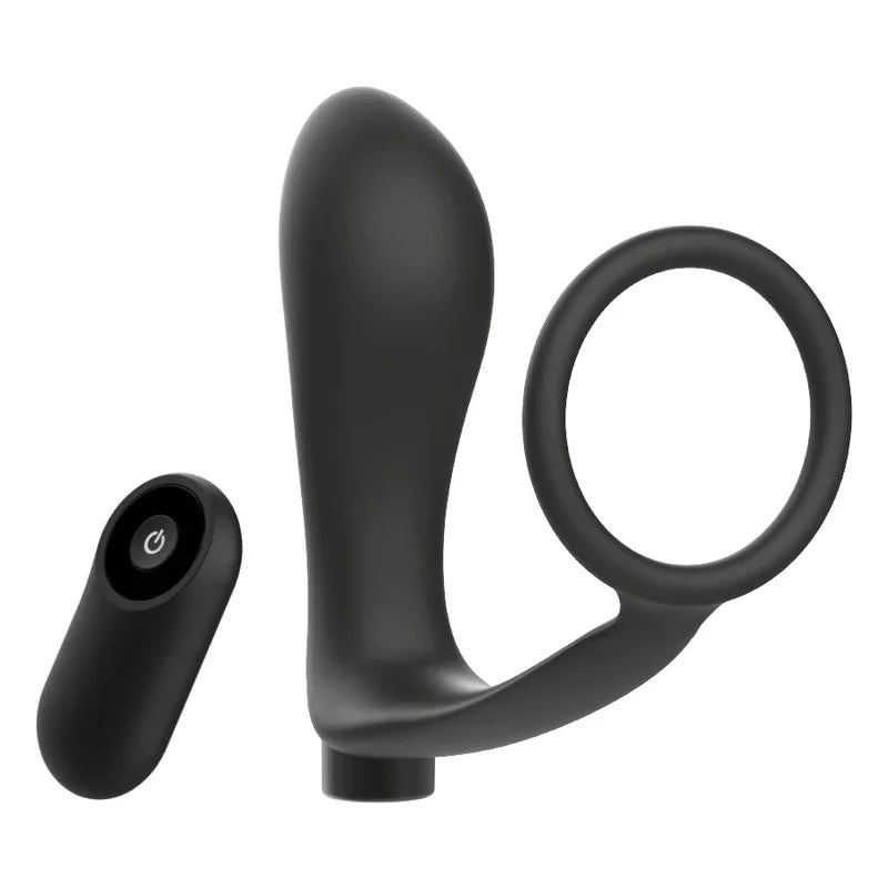 ADDICTED TOYS - ANILLA PENE CON PLUG ANAL CONTROL REMOTO NEGRO RECARGABLE - Nuvica
