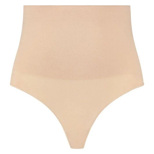 BYE-BRA - FAJA SIN COSTURAS ESTILO TANGA BEIGE TALLA S - Nuvica