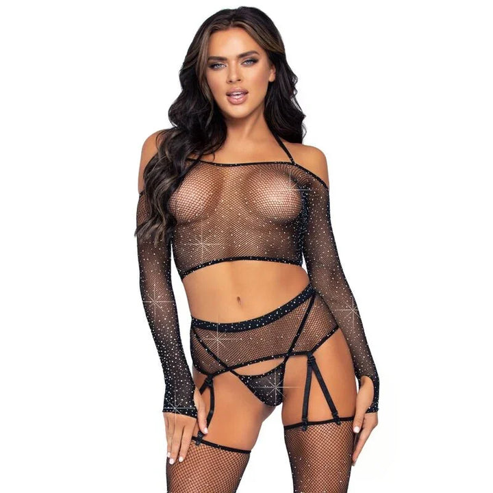 LEG AVENUE - SET CUATRO PIEZAS - Nuvica