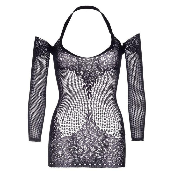LEG AVENUE - MINIVESTIDO DE ENCAJE Y RED TALLA ÚNICA - Nuvica