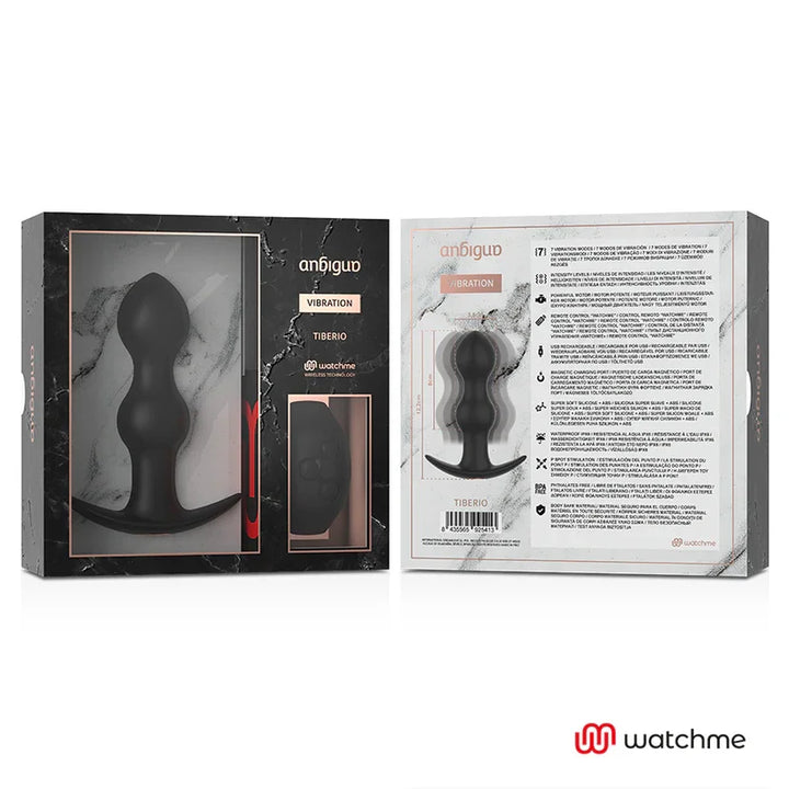 ANBIGUO - WATCHME CONTROL REMOTO PLUG VIBRADOR ANAL TIBERIO - Nuvica
