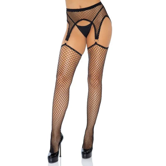 LEG AVENUE - INDUSTRIAL MEDIAS - LIGUERO CON ANILLAS CUERPO DE RED TALLA ÚNICA - Nuvica