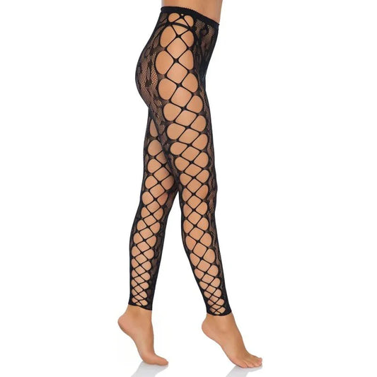 LEG AVENUE - FOOTLESS CROTHLESS TIGHTS ONE SIZE - Nuvica