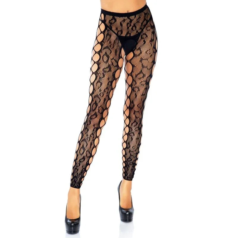 LEG AVENUE - FOOTLESS CROTHLESS TIGHTS ONE SIZE - Nuvica