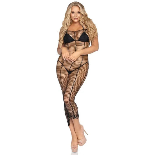 LEG AVENUE - VESTIDO LINEAS HORIZONTALES TALLA ÚNICA - Nuvica