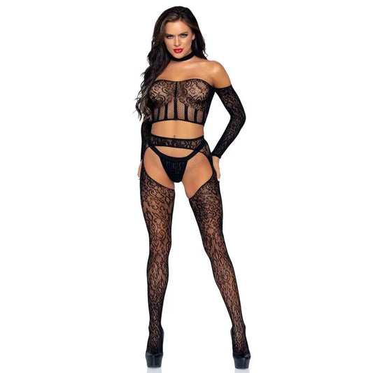 LEG AVENUE - SET TRES PIEZAS TALLA ÚNICA - Nuvica