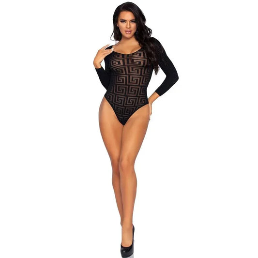 LEG AVENUE - TEDDY DISEÑO MOSAICO TALLA ÚNICA - Nuvica