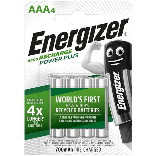 ENERGIZER - PILAS RECARGABLES AAA4 BLISTER 4 - Nuvica