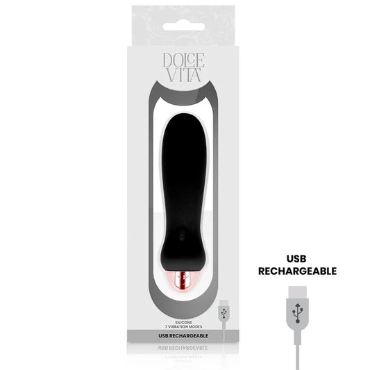 DOLCE VITA - VIBRADOR RECARGABLE FIVE NEGRO 7 VELOCIDADES - Nuvica