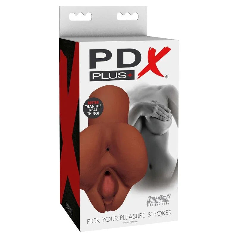 PDX PLUS - PICK YOUR PLEASURE MASTURBADOR DOBLE MARRÓN - Nuvica