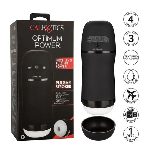 CALEXOTICS - OPTIMUM POWER MASTURBADOR CON VIBRACIÓN Y ONDAS ESTIMULADORAS - Nuvica