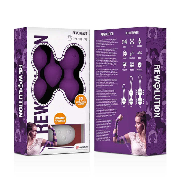 REWOLUTION - REWOBEADS BOLAS VIBRADORAS CONTROL REMOTO CON TECNOLOGIA WATCHME - Nuvica