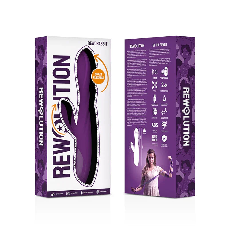 REWOLUTION - REWORABBIT VIBRADOR FLEXIBLE CON RABBIT - Nuvica