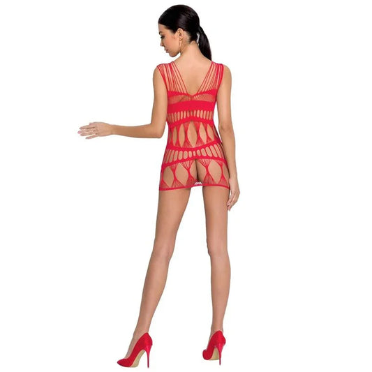 PASSION - WOMAN BS089 BODYSTOCKING ROJO TALLA ÚNICA - Nuvica