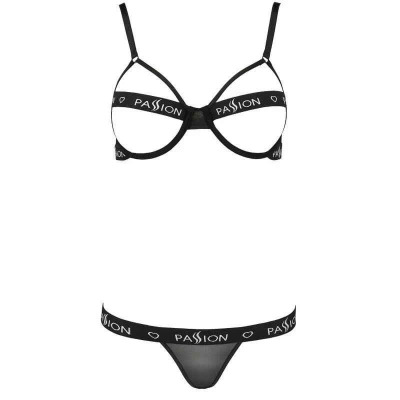 PASSION - KYOUKA SET DOS PIEZAS NEGRO S/M - Nuvica