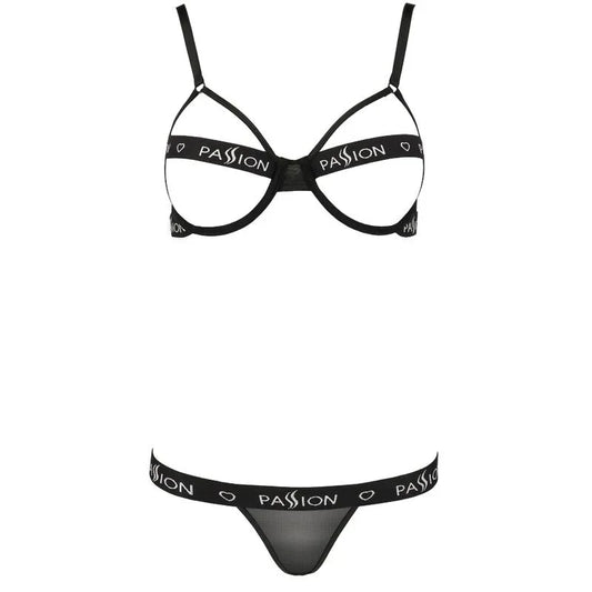PASSION - KYOUKA SET DOS PIEZAS NEGRO S/M - Nuvica