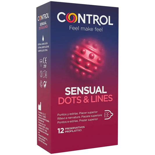 CONTROL - SENSUAL DOTS & LINES PUNTOS Y ESTRIAS 12 UDS - Nuvica