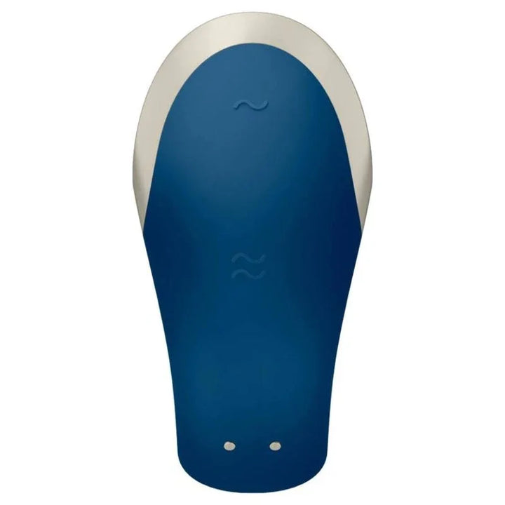 SATISFYER - APP DOUBLE LOVE VIBRADOR PAREJAS LUXURY AZUL - Nuvica