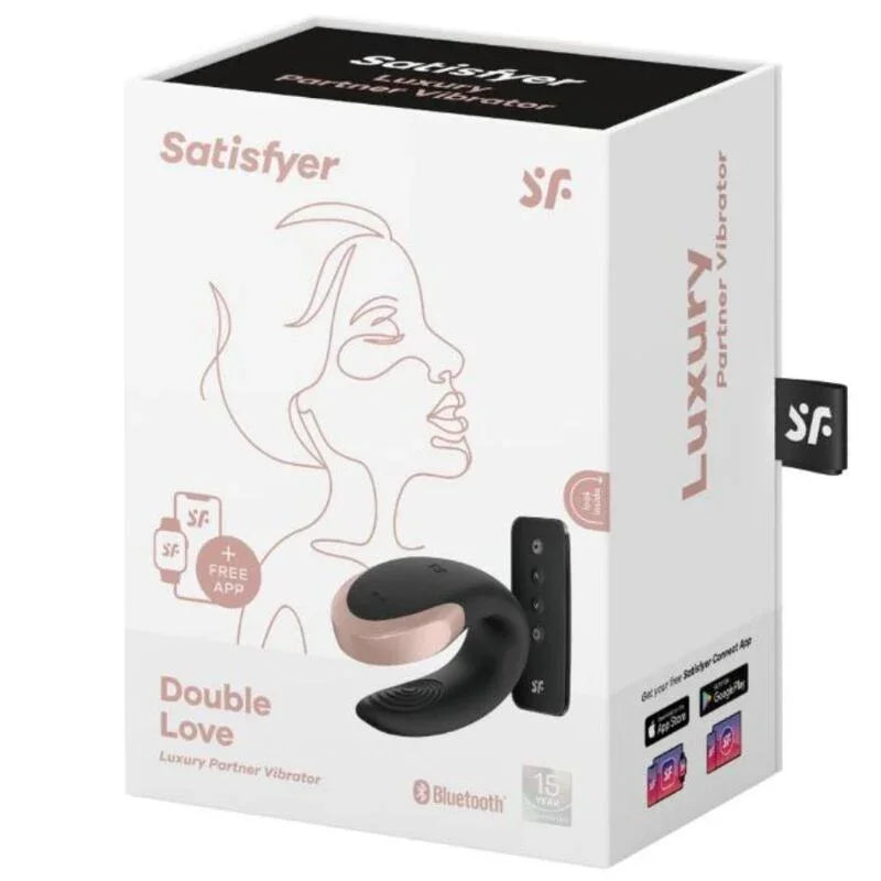 SATISFYER - APP DOUBLE LOVE VIBRADOR PAREJAS LUXURY NEGRO - Nuvica