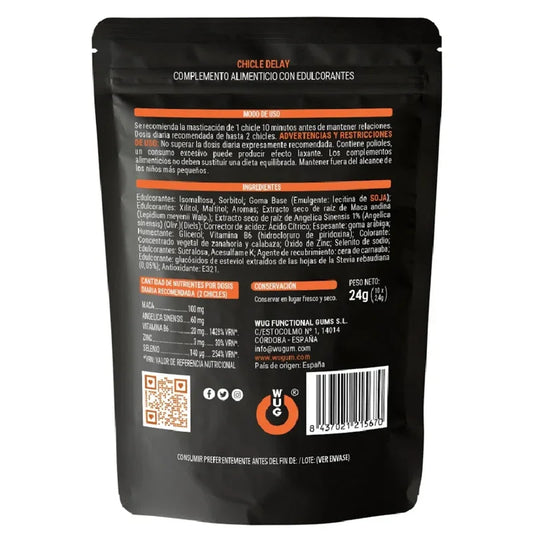 WUG SEX SENSE - DELAY CHICLE RETARDANTE EYACULACIÓN 10 UNIDADES - Nuvica