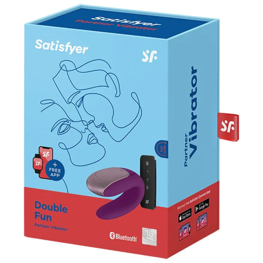 SATISFYER - DOUBLE FUN PARTNER VIBRADOR LILA - Nuvica