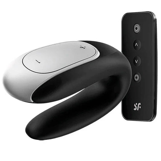 SATISFYER - DOUBLE FUN PARTNER VIBRADOR NEGRO - Nuvica
