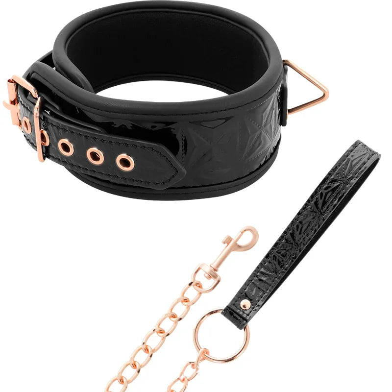 BEGME - BLACK EDITION COLLAR CUERO VEGANO CON FORRO DE NEOPRENO - Nuvica